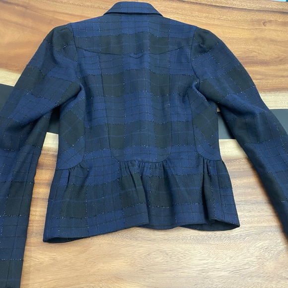 DVF jacket size 6- blue and black with a silver thread running through - Picture 3 of 3